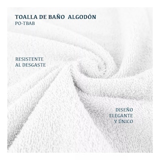 Foto 5 | Toalla de Baño Polo Club Blanca 140 x 70 cm