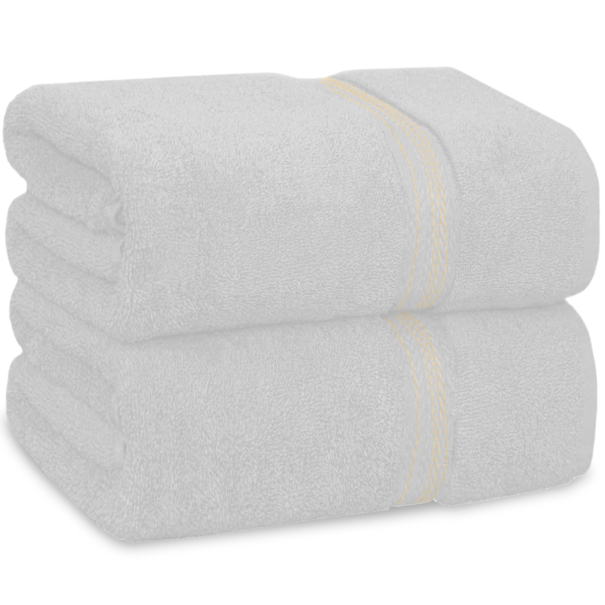Toalla De Baño Grande Completo 100% Algodón Suave Color Blanco