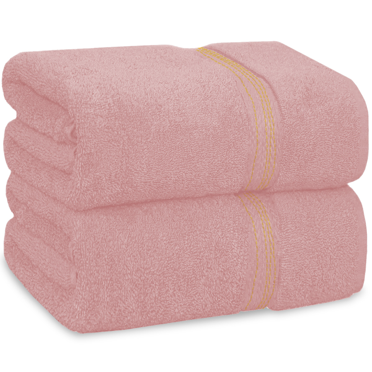 Toalla De Baño Grande Completo 100% Algodón Suave Color Rosa