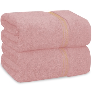 Foto 1 | Toalla De Baño Grande Completo 100% Algodón Suave Color Rosa