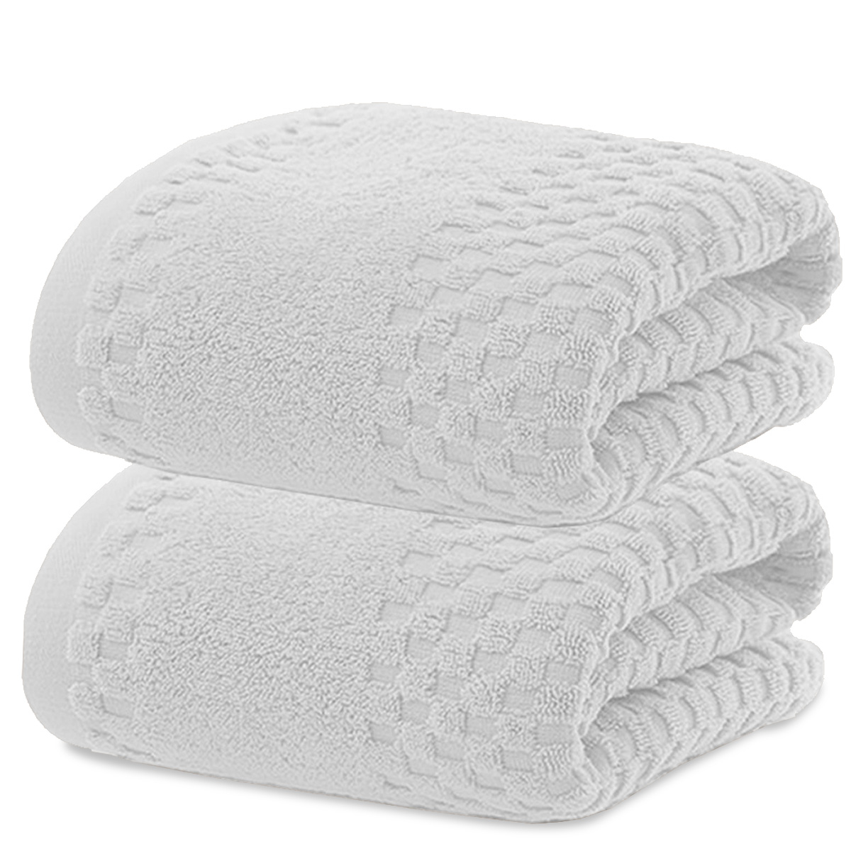 Foto 2 pulgar | Toalla De Baño Grande Completo 100% Algodón Suave Pack 2 Piezas Blanco