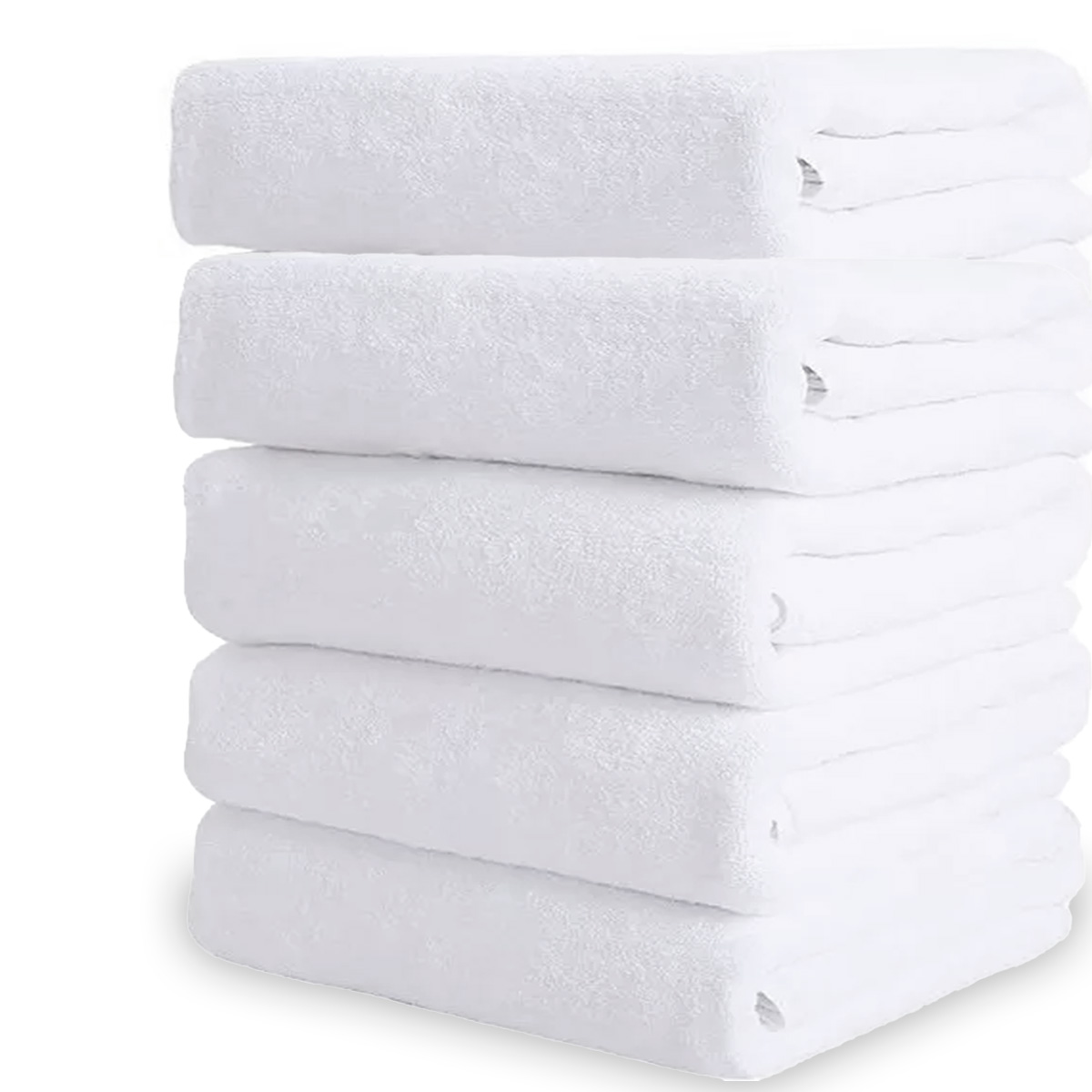 Foto 2 pulgar | Toalla De Baño Grande Completo 100% Algodón Suave Color Pack 5 Piezas Blanco