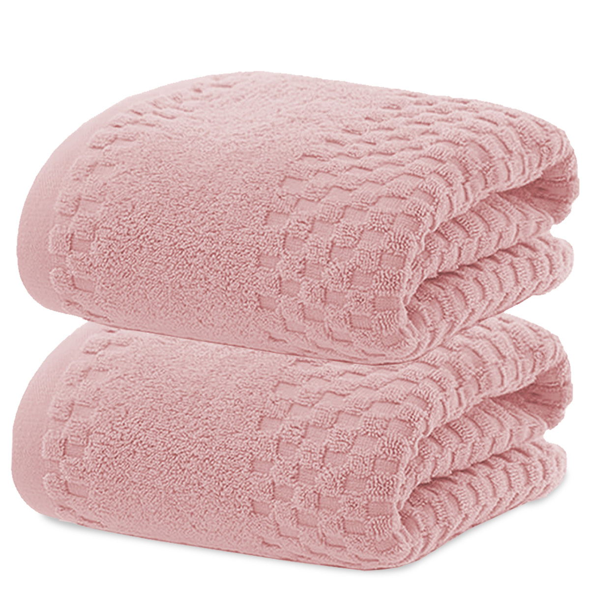 Foto 1 | Toalla De Baño Grande Completo 100% Algodón Suave Pack 2 Piezas Rosa