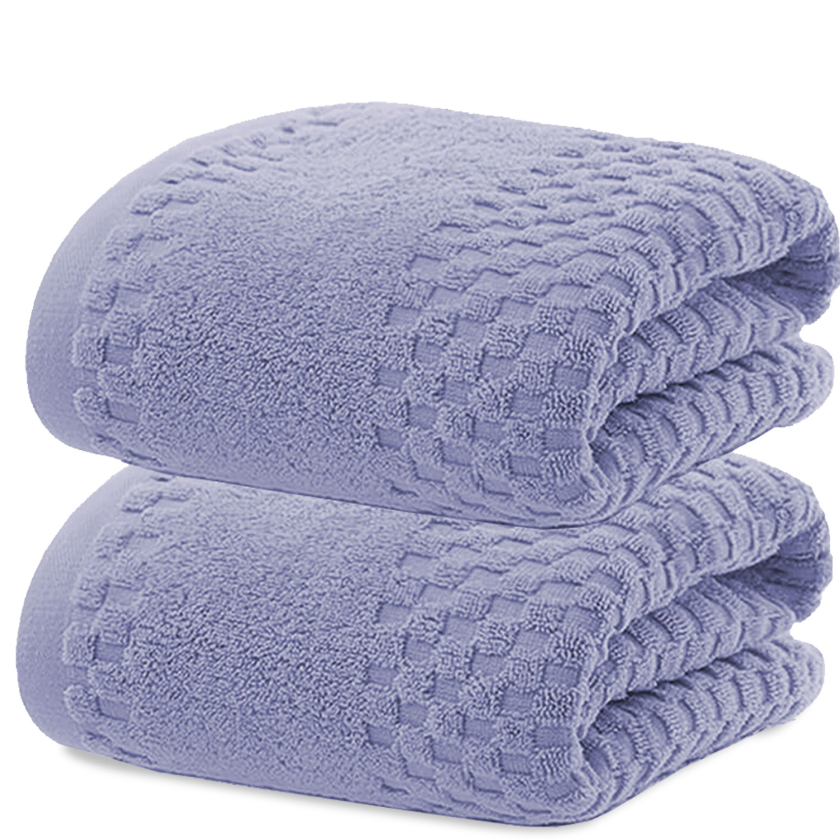 Foto 1 | Toalla De Baño Grande Completo 100% Algodón Suave Pack 2 Piezas Azul