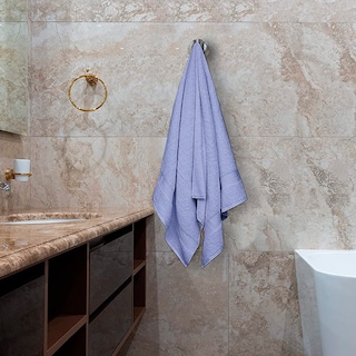 Foto 4 | Toalla De Baño Grande Completo 100% Algodón Suave Color Pack 5 Piezas Azul