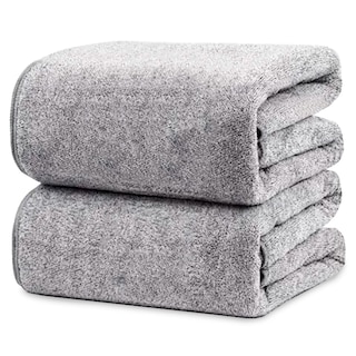 Foto 3 | Toalla De Baño Grande Completo 100% Algodón Suave Color Gris