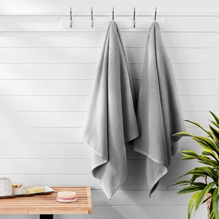 Foto 5 | Toalla De Baño Grande Completo 100% Algodón Suave Color Gris