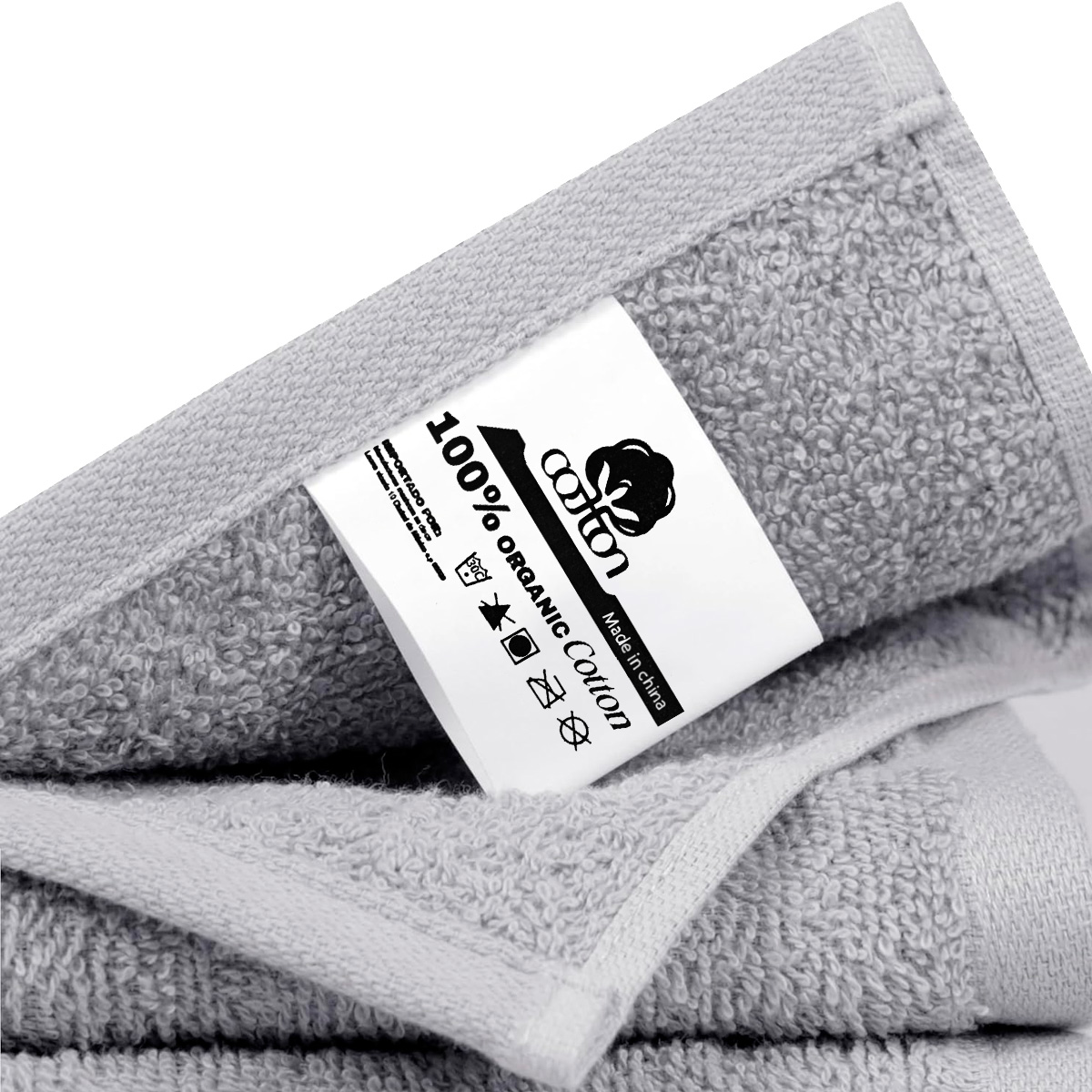 Foto 6 | Toalla De Baño Grande Completo 100% Algodón Suave Color Gris