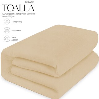 Foto 2 | Toalla De Baño Grande Completo 100% Algodón Suave