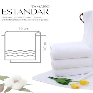 Foto 4 | Toalla de Baño Algodón Lab.g Blanco