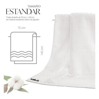 Foto 4 | Toalla de Baño Lab.g Blanca