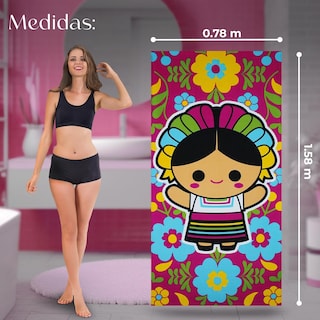 Foto 3 | Toallas Grandes de Baño NubiSuave Multicolor Microfibra 2 Piezas
