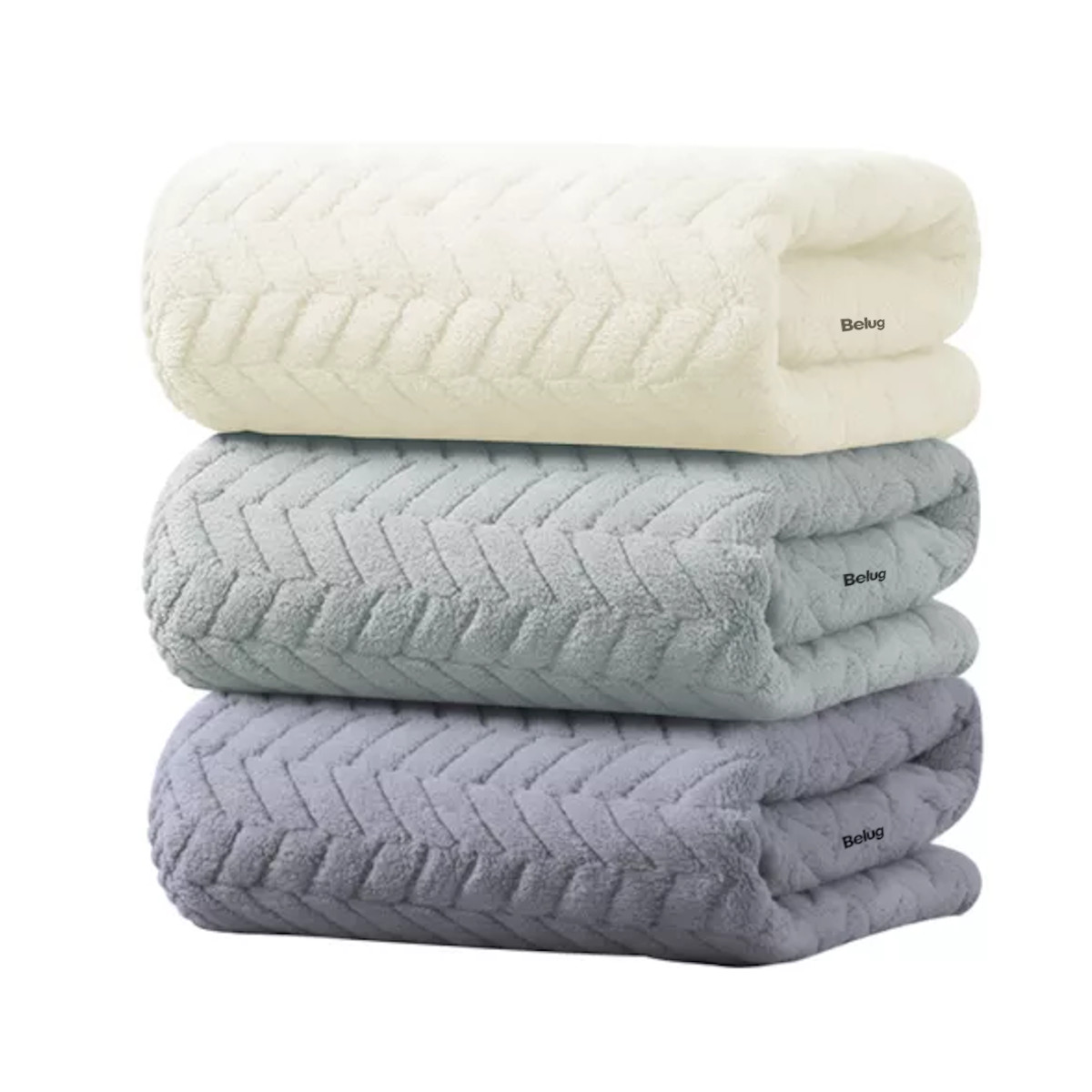 Foto 2 pulgar | Toallas Belug De Baño Grande 70 × 140 Cm 3 Piezas Gris Oscuro Gris Claro Y Beige