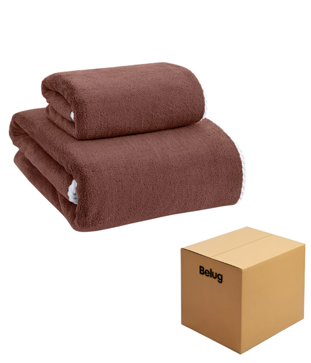 Toalla Belug De Baño Belug 2 Piezas Marrón