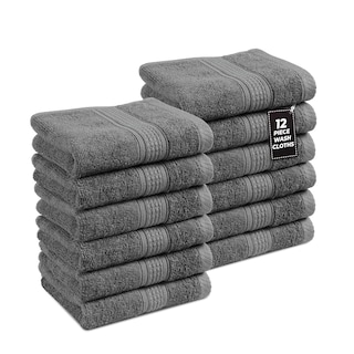 Foto 1 | Toallita Lane Linen Gris, Paquete De 12 Unidades, 100% Algodón, 33 X 33 Cm - Venta Internacional.