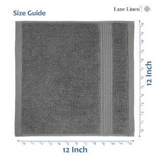 Foto 5 | Toallita Lane Linen Gris, Paquete De 12 Unidades, 100% Algodón, 33 X 33 Cm - Venta Internacional.