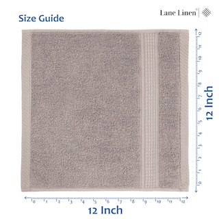 Foto 5 | Paquete De 24 Paños Lane Linen, 100% Algodón, Platino, 33 X 33 Cm - Venta Internacional.