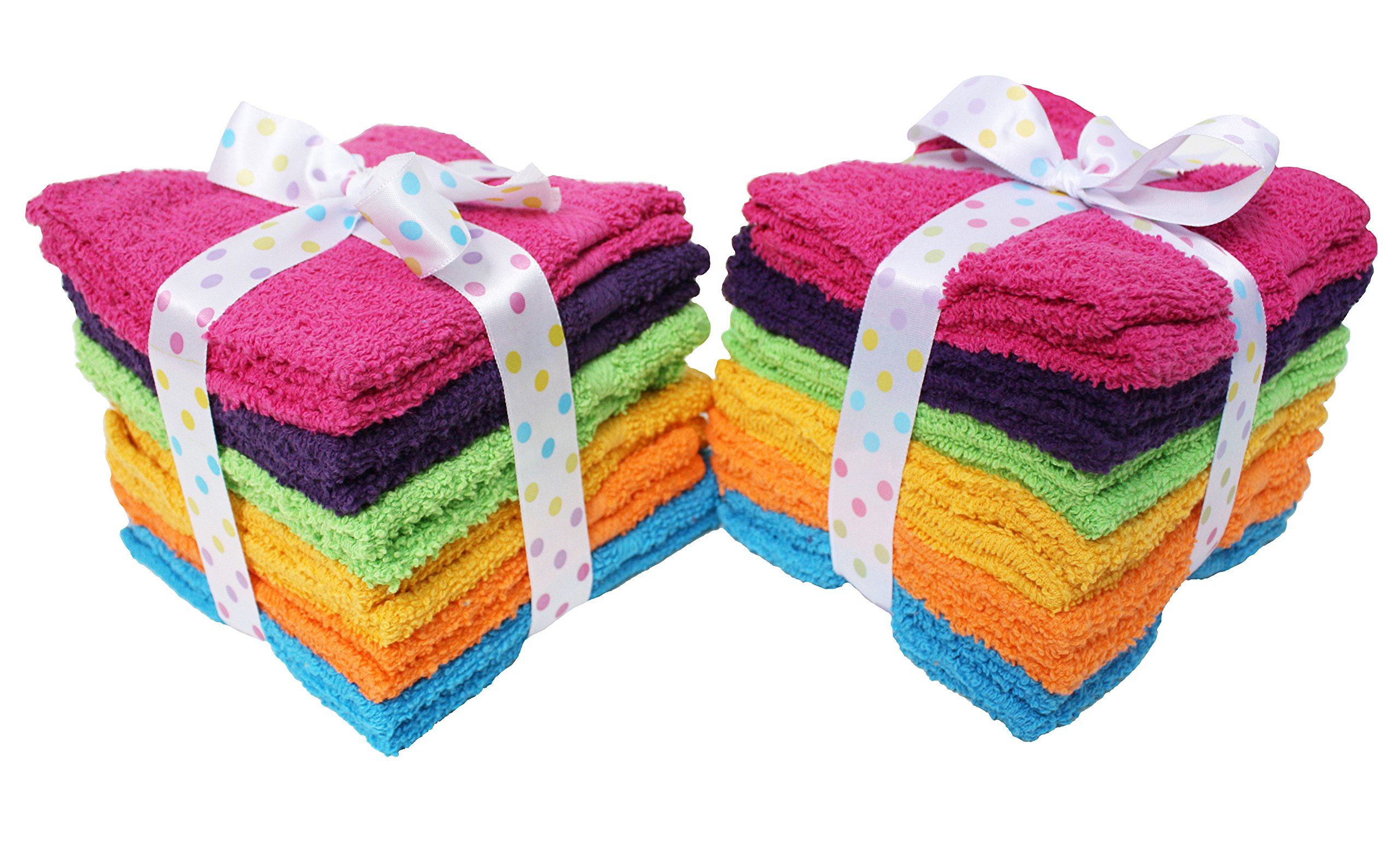 Foto 1 | Juego De Toallitas Dii Basic Bulk Pack, Algodón, 12 X 12 Cm, Color Arcoíris Brillante - Venta Internacional.