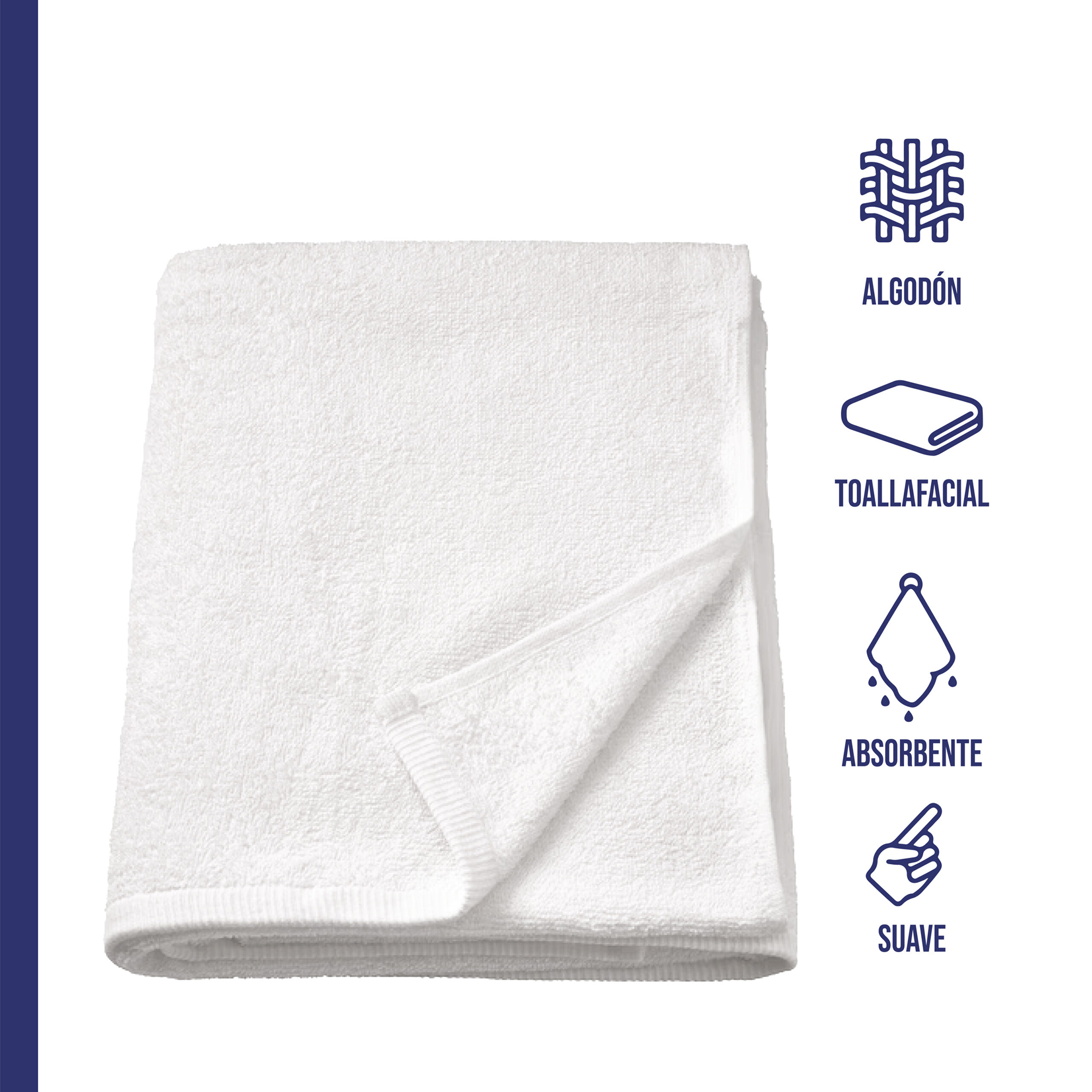 Foto 4 pulgar | Toallas Ultra Absorbentes Aquila P8109 color Blanco 6 Piezas