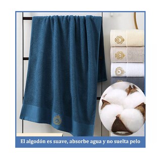 Foto 2 | Toalla de Baño Lab.G Azul 2 Piezas