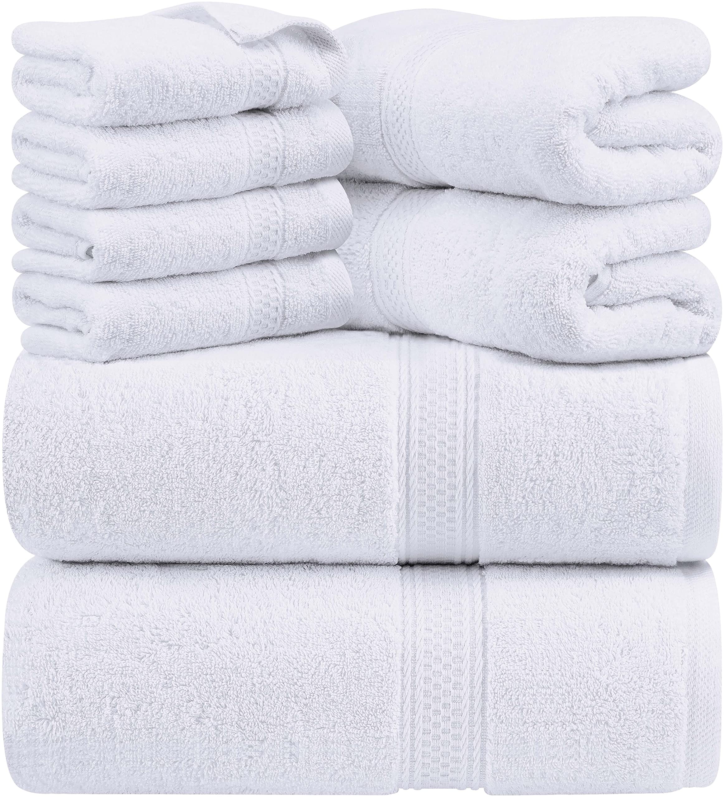 Juego De Toallas Utopia Towels, 8 Piezas, 600 G/m², 100% Algodón (blanco) - Venta Internacional. $1,232