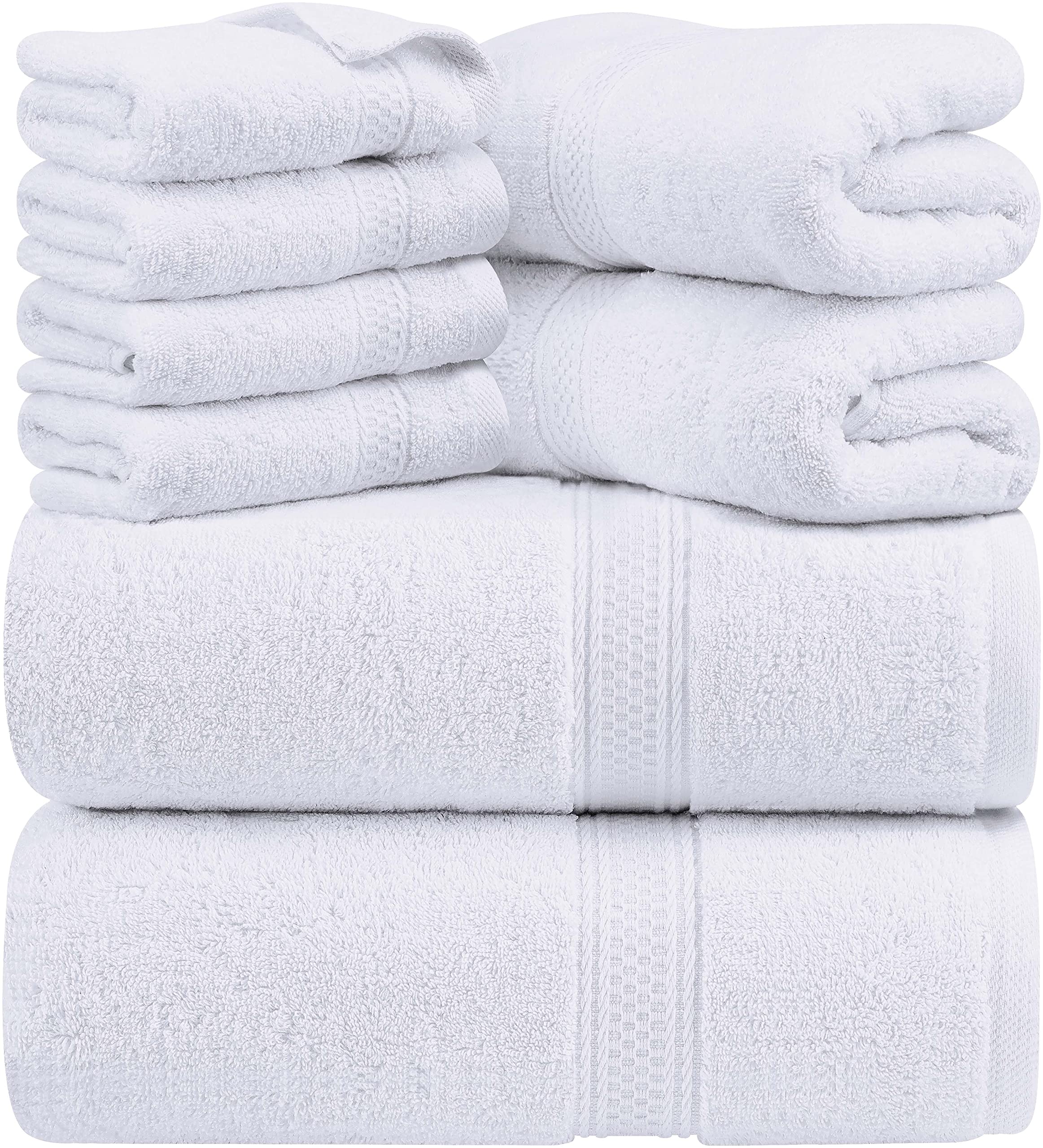 Foto 2 pulgar | Juego De Toallas Utopia Towels, 8 Piezas, 600 G/m², 100% Algodón (blanco) - Venta Internacional.