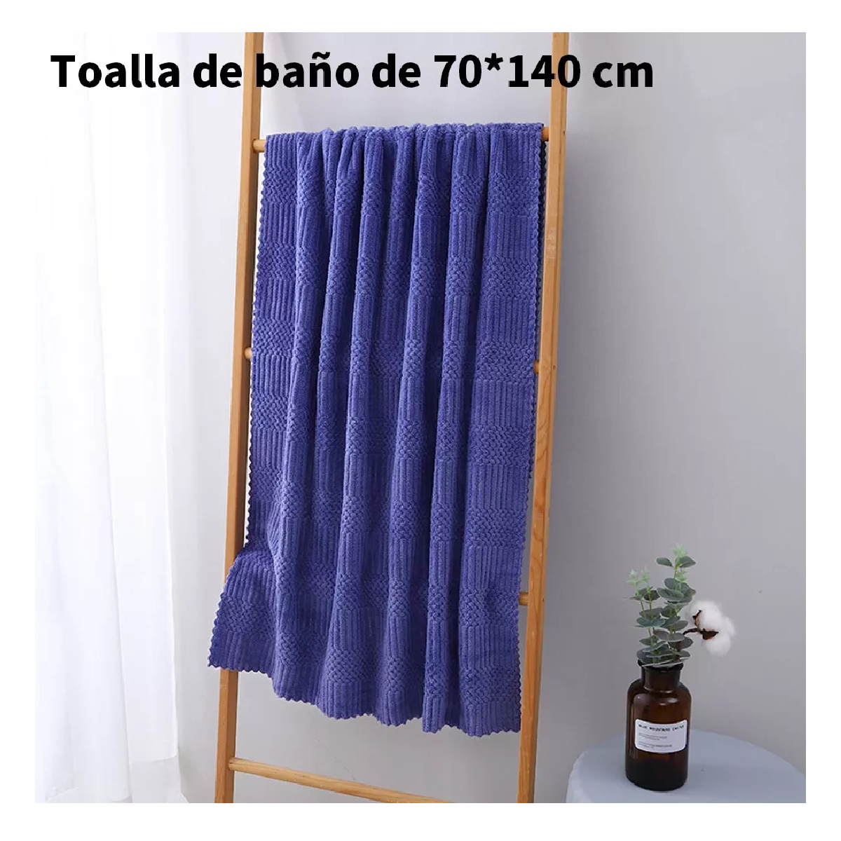 Foto 5 pulgar | 4 Pzs Juego Toalla Baño,lana Coral Suave De Alta Densidad Azul Oscuro Y Rosa Profundo