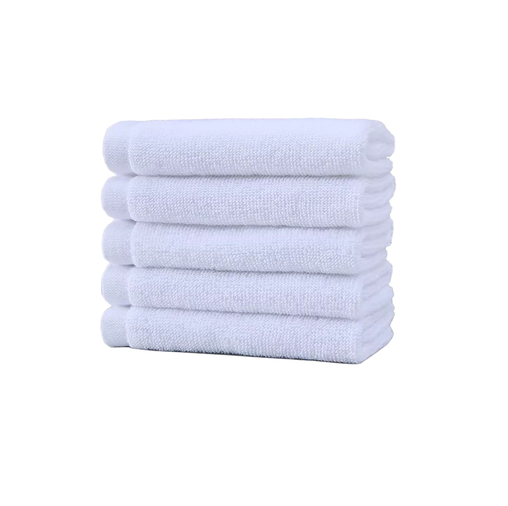 Toalla Facial 100% Algodón 30 X 30 Cm 5 Pzas, Blanco $473