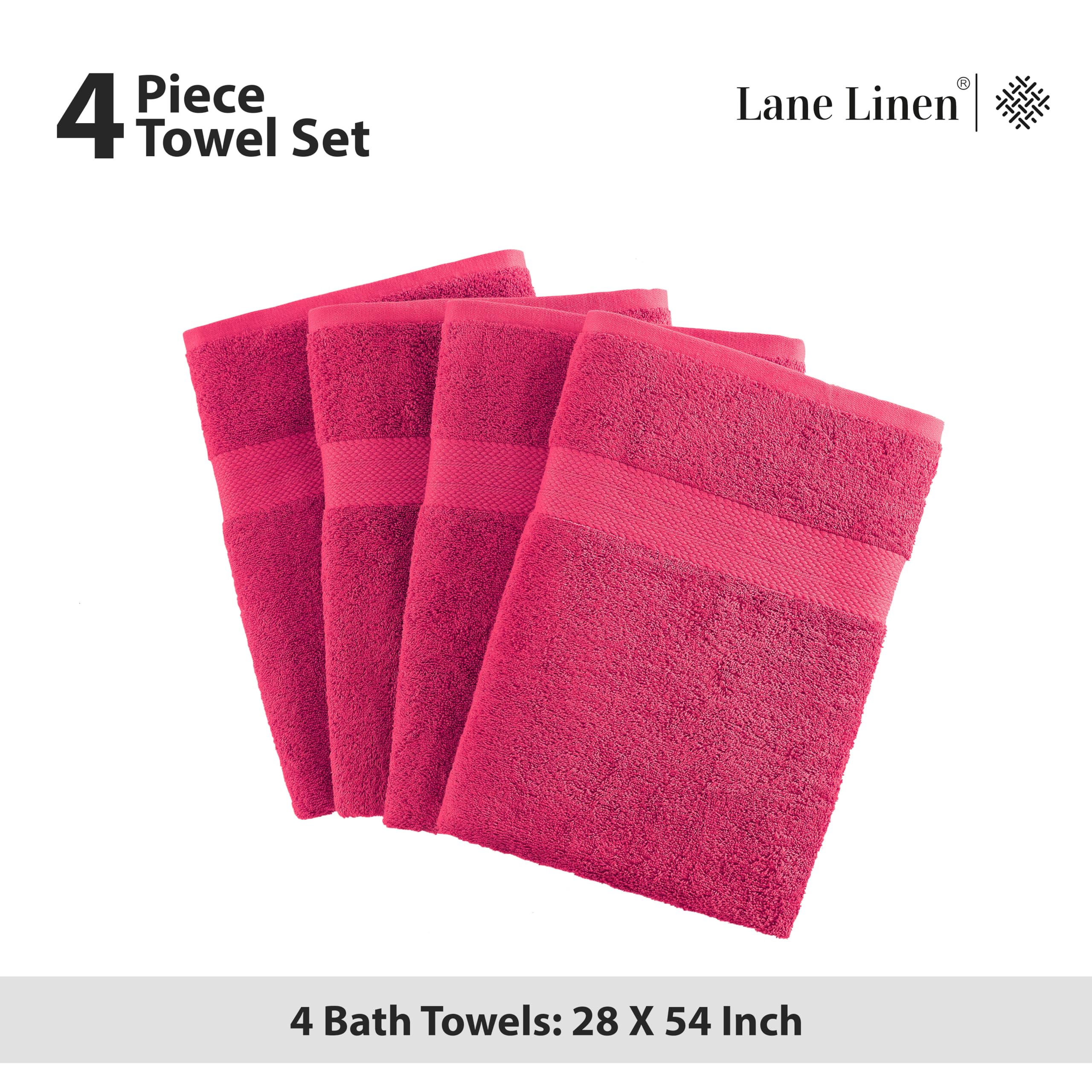 Foto 5 | Juego De Toallas De Baño Lane Linen, Turco, 100% Algodón, 4 Piezas - Venta Internacional.