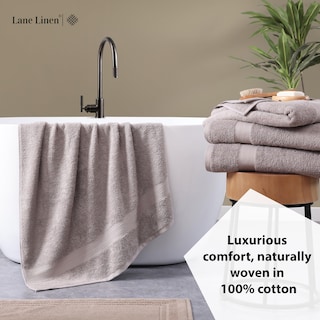 Foto 4 | Juego De Toallas De Baño Lane Linen, 100% Algodón, Paquete De 4 Unidades, 550 G/m², 70 X 140 Cm - Venta Internacional.