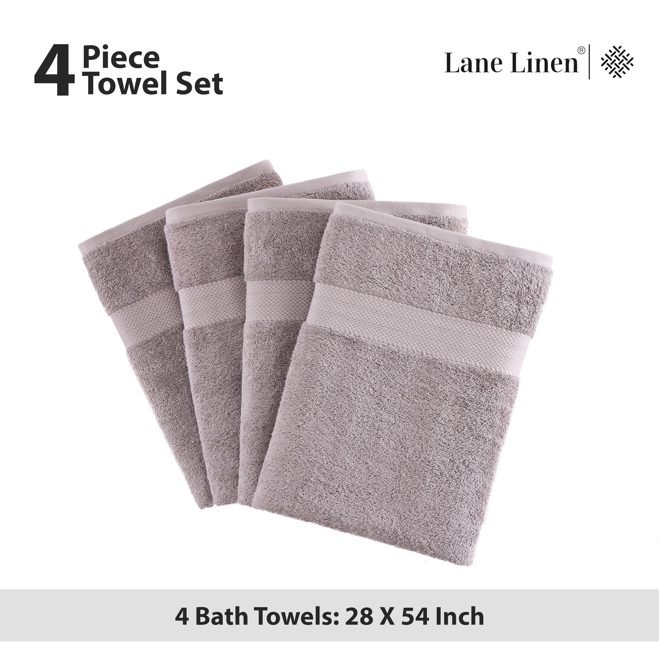 Foto 6 pulgar | Juego De Toallas De Baño Lane Linen, 100% Algodón, Paquete De 4 Unidades, 550 G/m², 70 X 140 Cm - Venta Internacional.