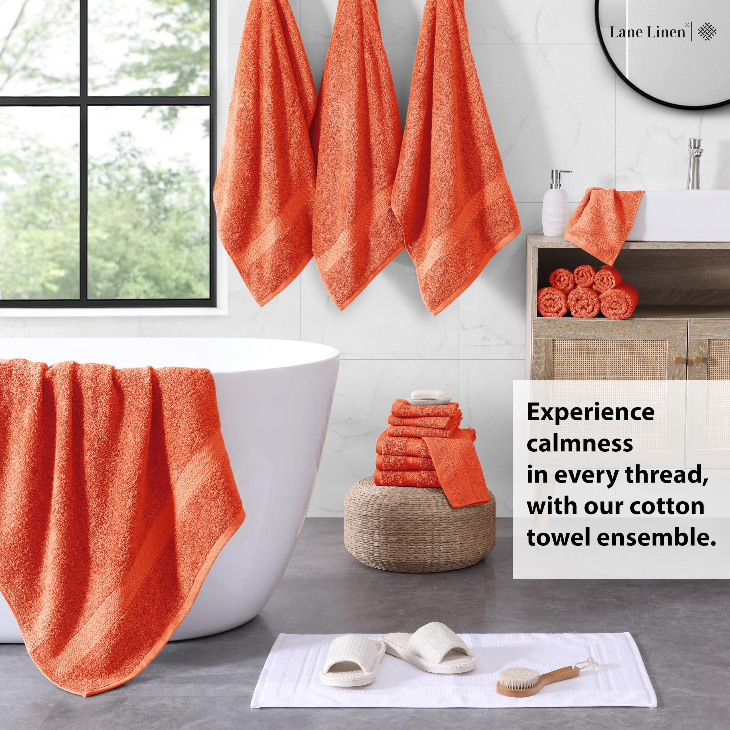 Foto 4 pulgar | Juego De Toallas De Baño Lane Linen, 18 Unidades, 100% Algodón Living Coral - Venta Internacional.