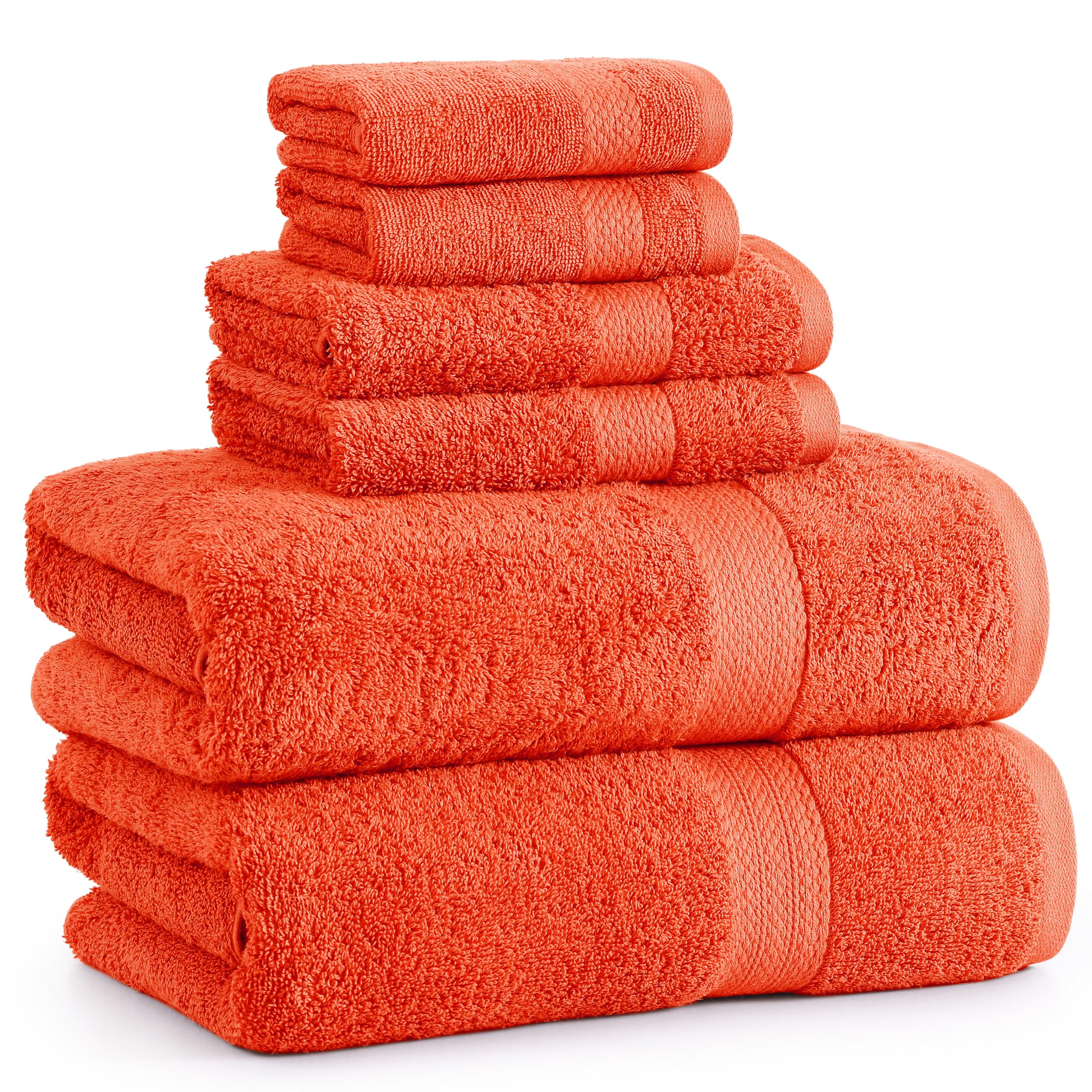 Juego De Toallas De Baño Lane Linen Tiger Lily, 100% Algodón, 6 Piezas - Venta Internacional. $1,057