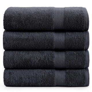 Foto 1 | Juego De Toallas De Baño Lane Linen, 100% Algodón, 4 Unidades, 35 X 66 Cm, Color Negro - Venta Internacional.