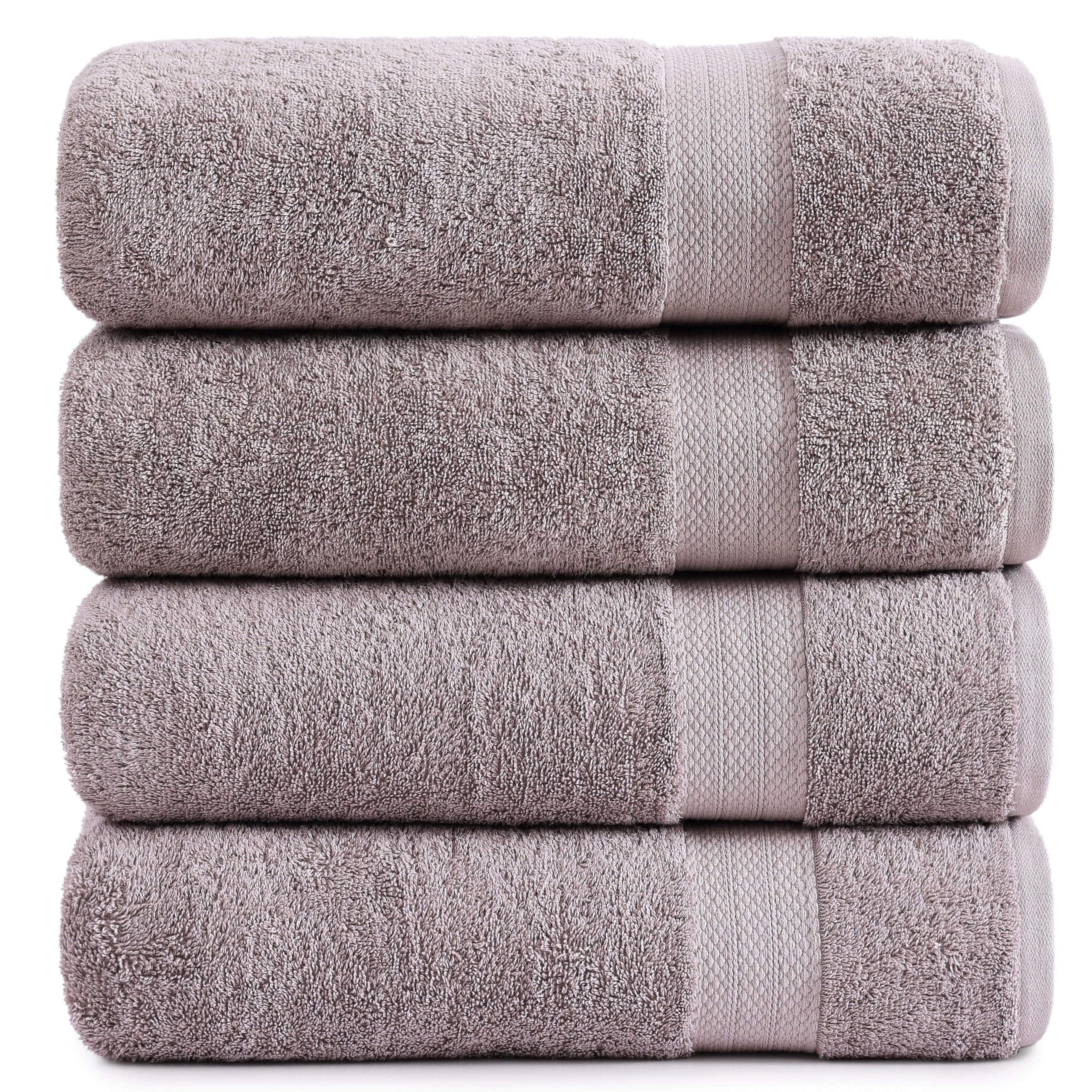 Juego De Toallas De Baño Lane Linen, 100% Algodón, 4 Unidades, 35 X 66 Cm, Color Platino - Venta Internacional. $1,358