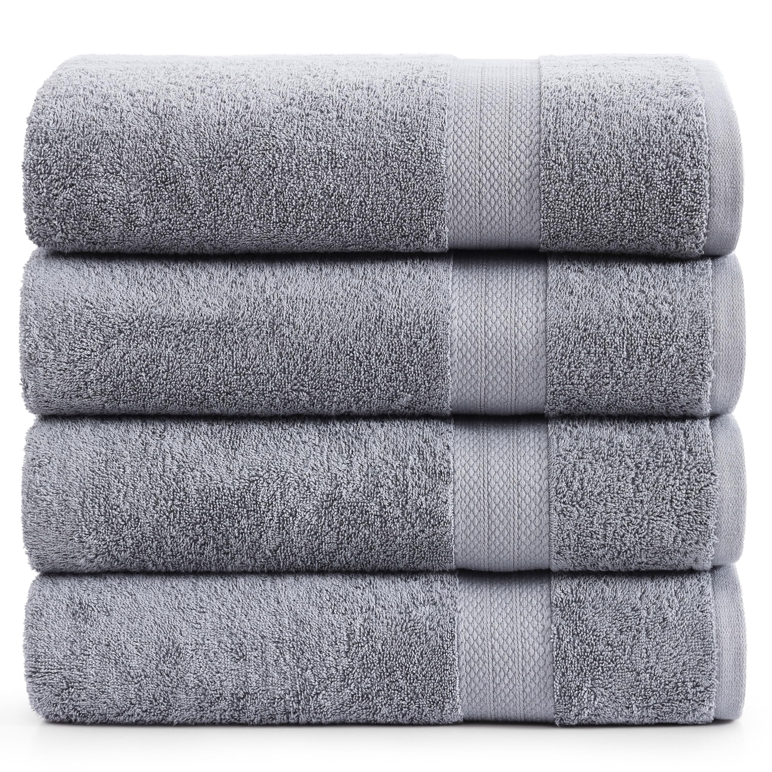 Foto 2 pulgar | Juego De Toallas De Baño Lane Linen, 100% Algodón, 4 Piezas, 140 X 70 Cm, Color Gris - Venta Internacional.