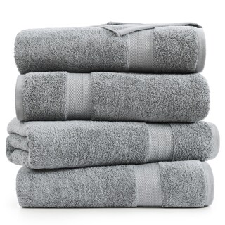 Foto 2 | Juego De Toallas De Baño Lane Linen, 100% Algodón, 4 Piezas, 140 X 70 Cm, Color Gris - Venta Internacional.