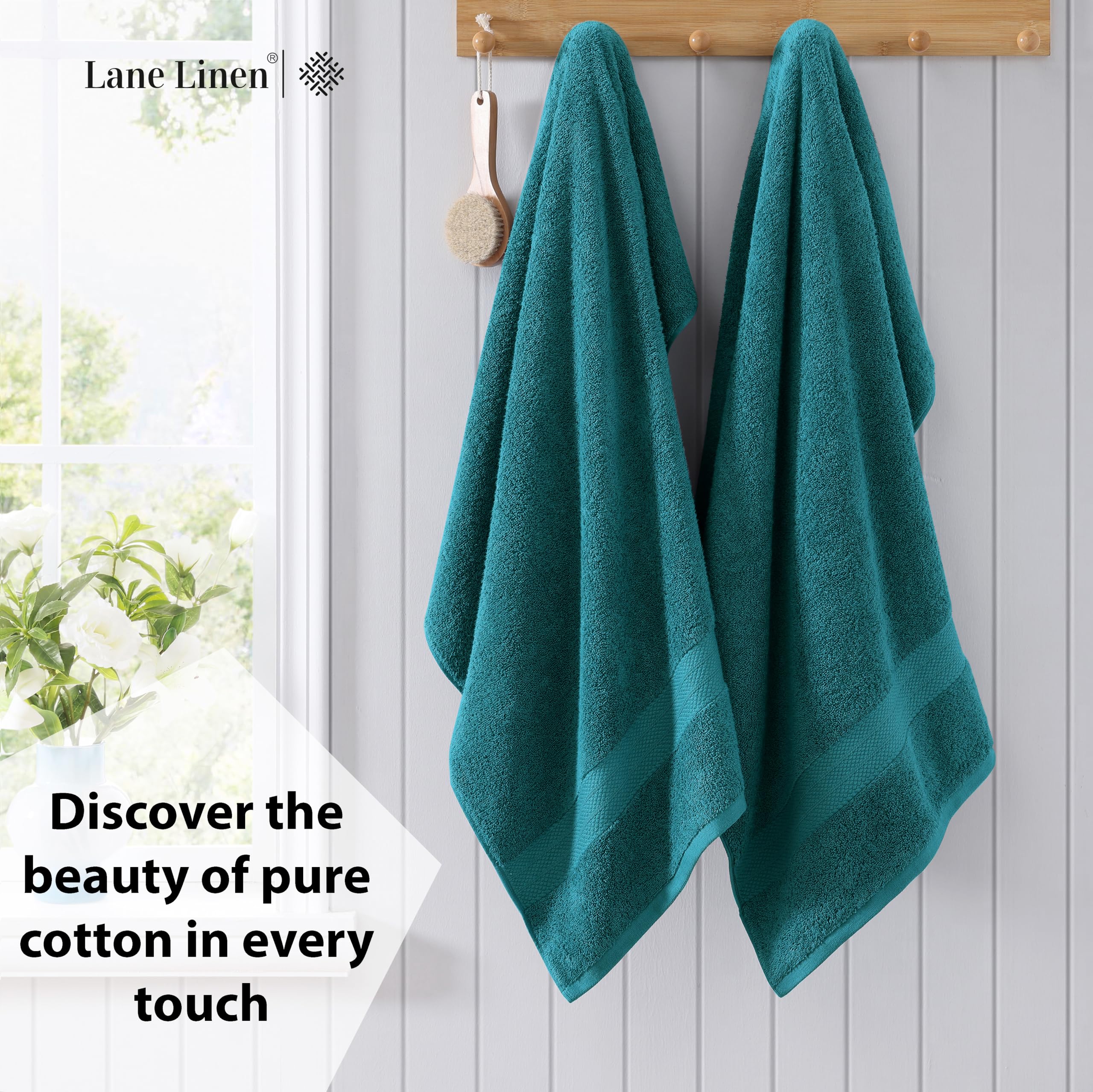Foto 4 pulgar | Toallas De Baño Lane Linen 100% Algodón Extra Grandes (paquete De 4) - Venta Internacional.