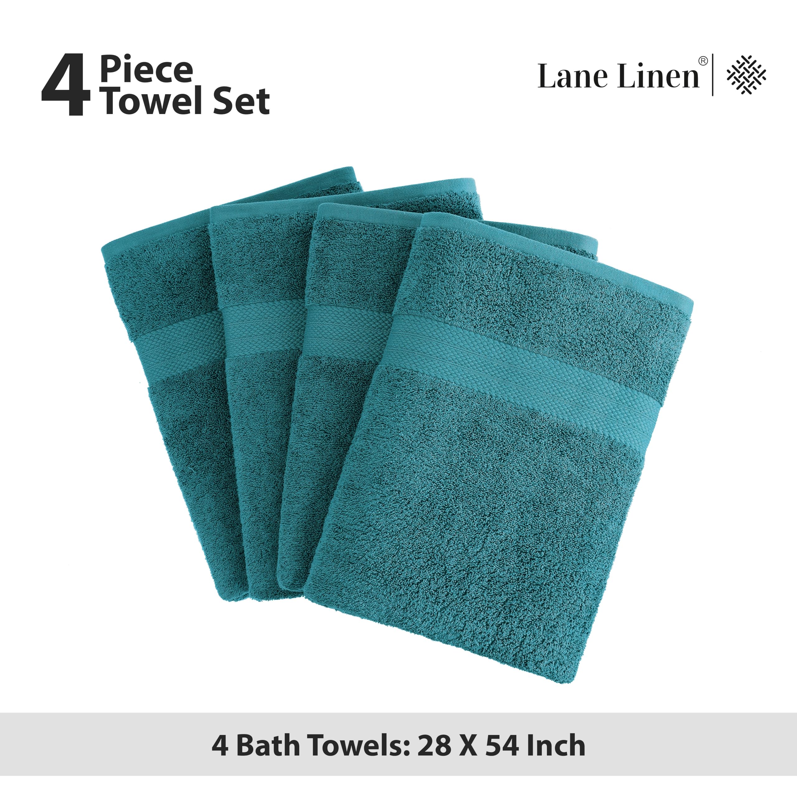 Foto 6 pulgar | Toallas De Baño Lane Linen 100% Algodón Extra Grandes (paquete De 4) - Venta Internacional.