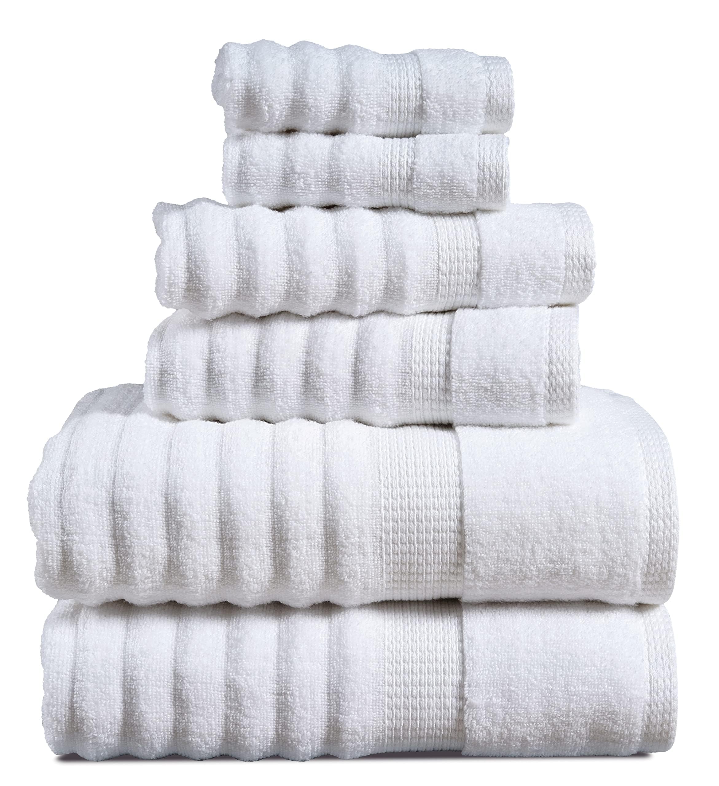 Juego De Toallas Lane Linen De Algodón Acanalado De 6 Piezas Para Baño - Venta Internacional. $888