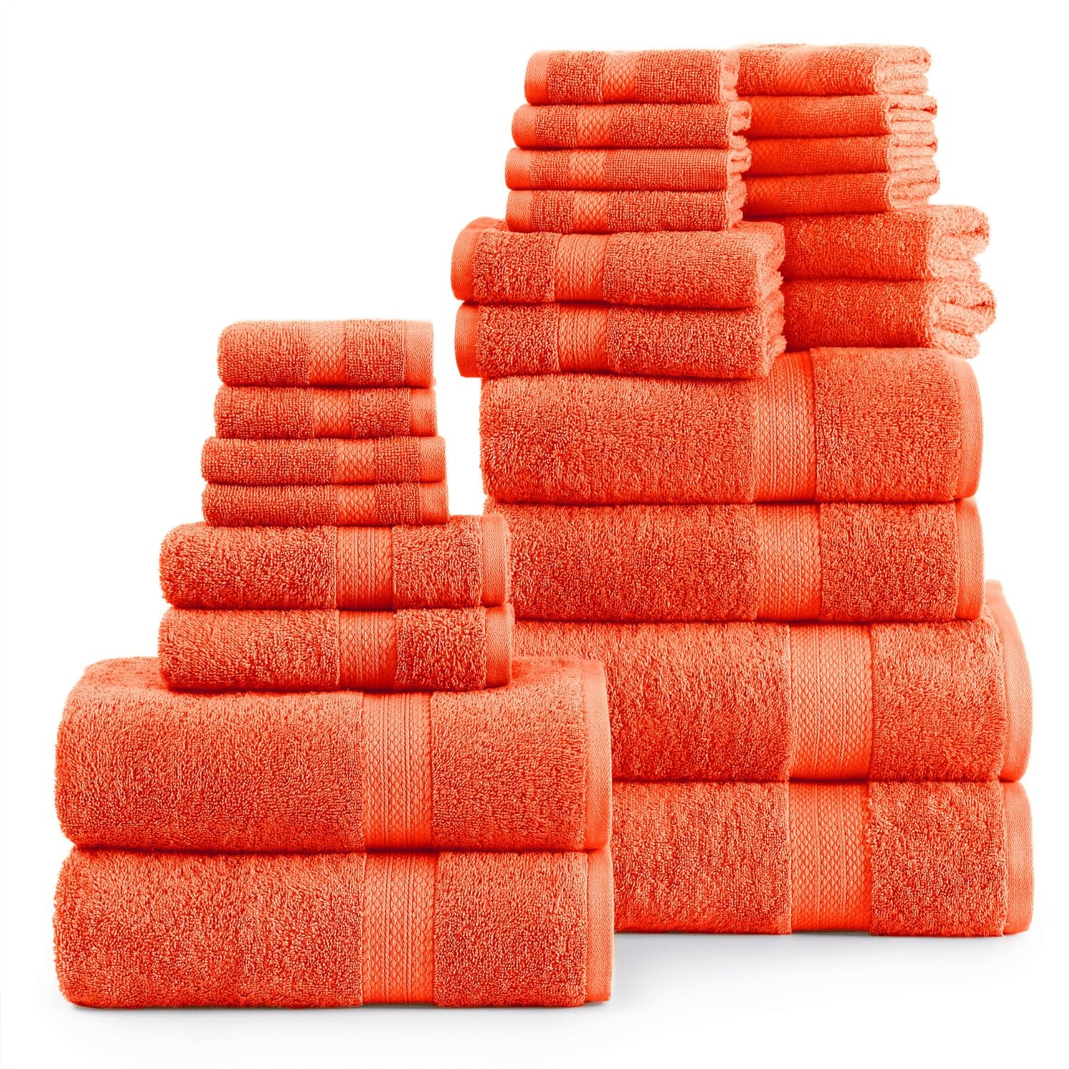 Juego De Toallas De Baño Lane Linen Tiger Lily, 100% Algodón, 24 Piezas - Venta Internacional. $2,011