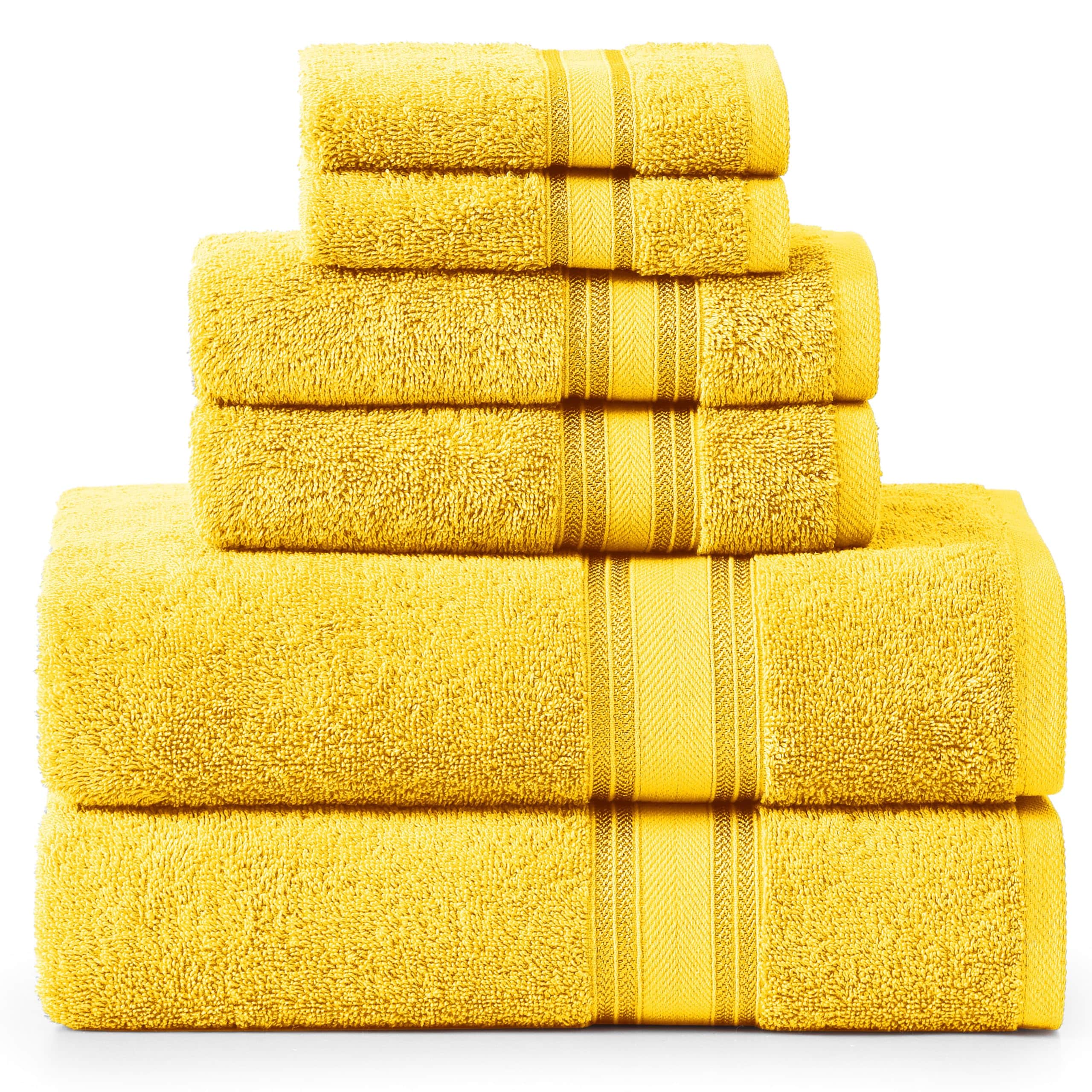Juego De Toallas De Baño Lane Linen Luxury, 6 Piezas, 100% Algodón Mimosa - Venta Internacional. $888