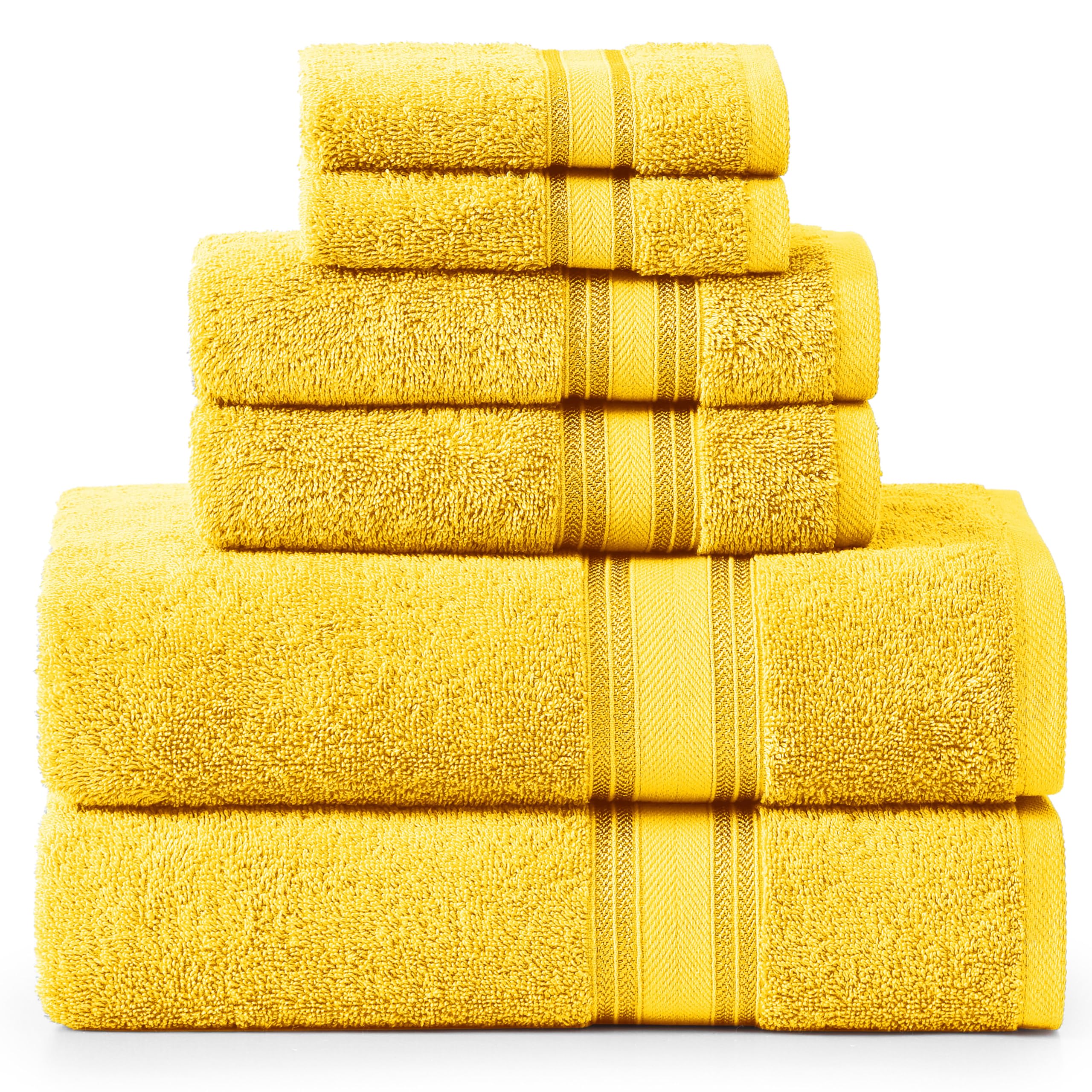 Juego De Toallas De Baño Lane Linen Luxury, 6 Piezas, 100% Algodón Mimosa - Venta Internacional.