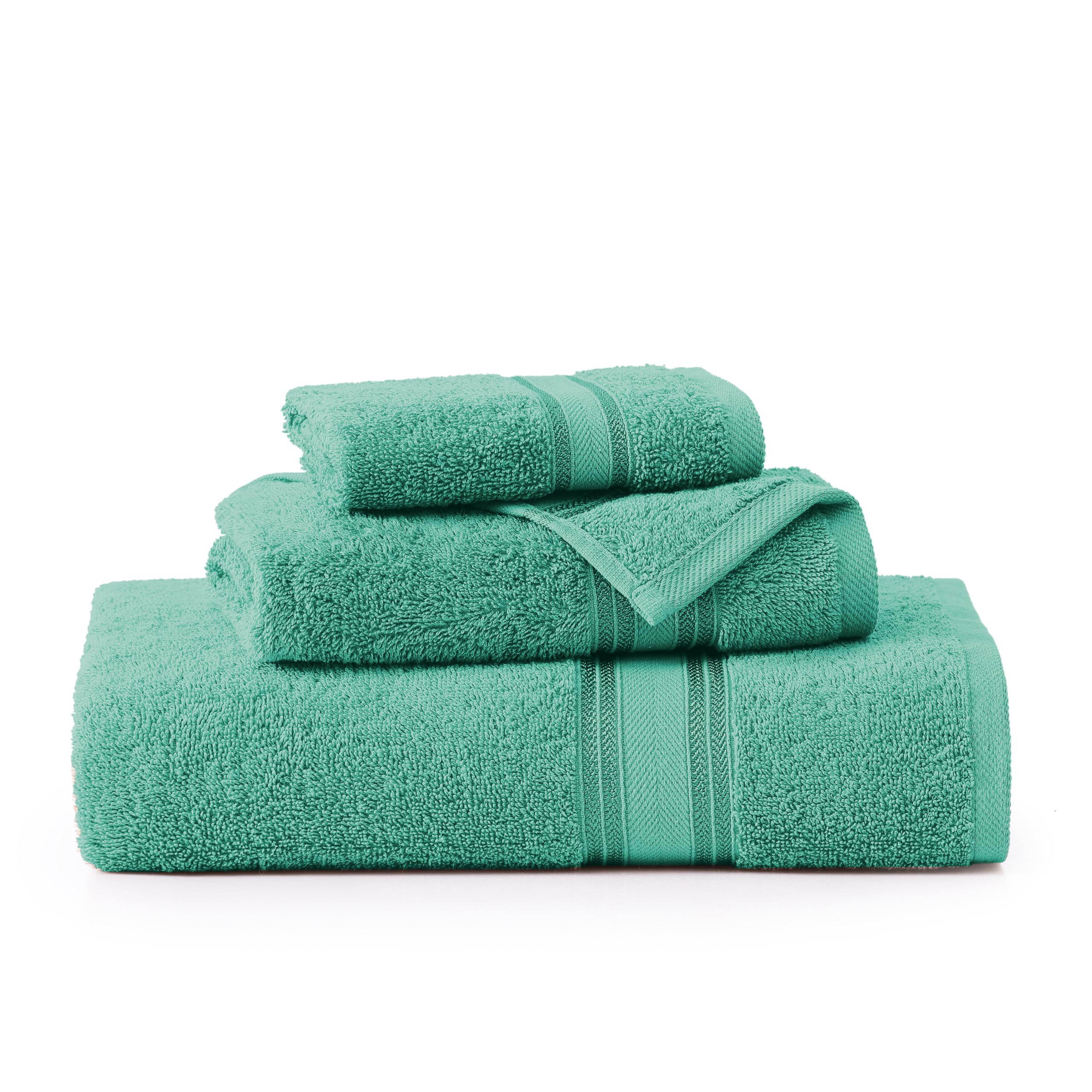 Foto 2 | Juego De Toallas Lane Linen Luxury Bath De 3 Piezas, 100% Algodón, Verde Azulado - Venta Internacional.