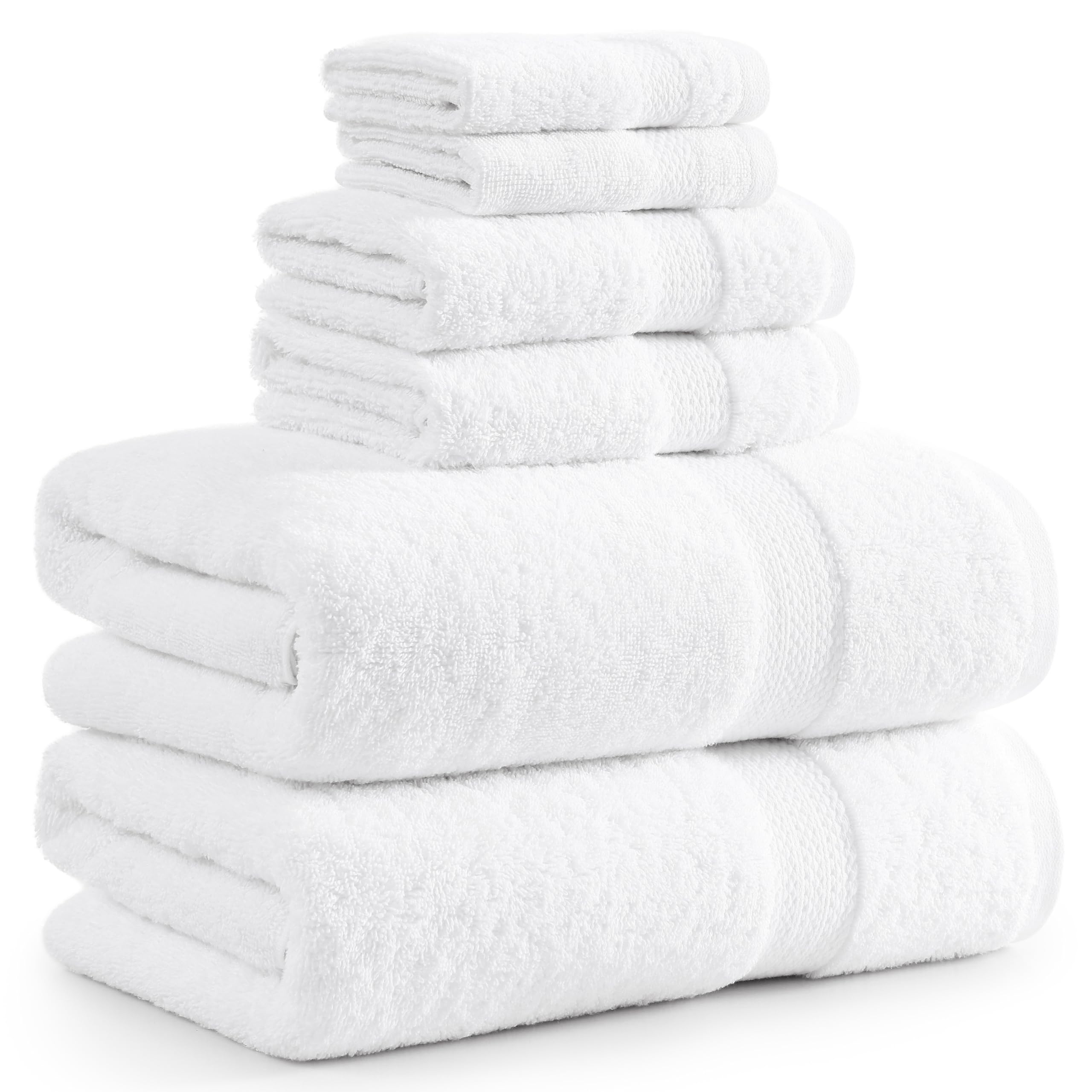 Juego De Toallas De Baño Lane Linen, 100% Algodón, 6 Unidades, 600 G/m² - Venta Internacional.