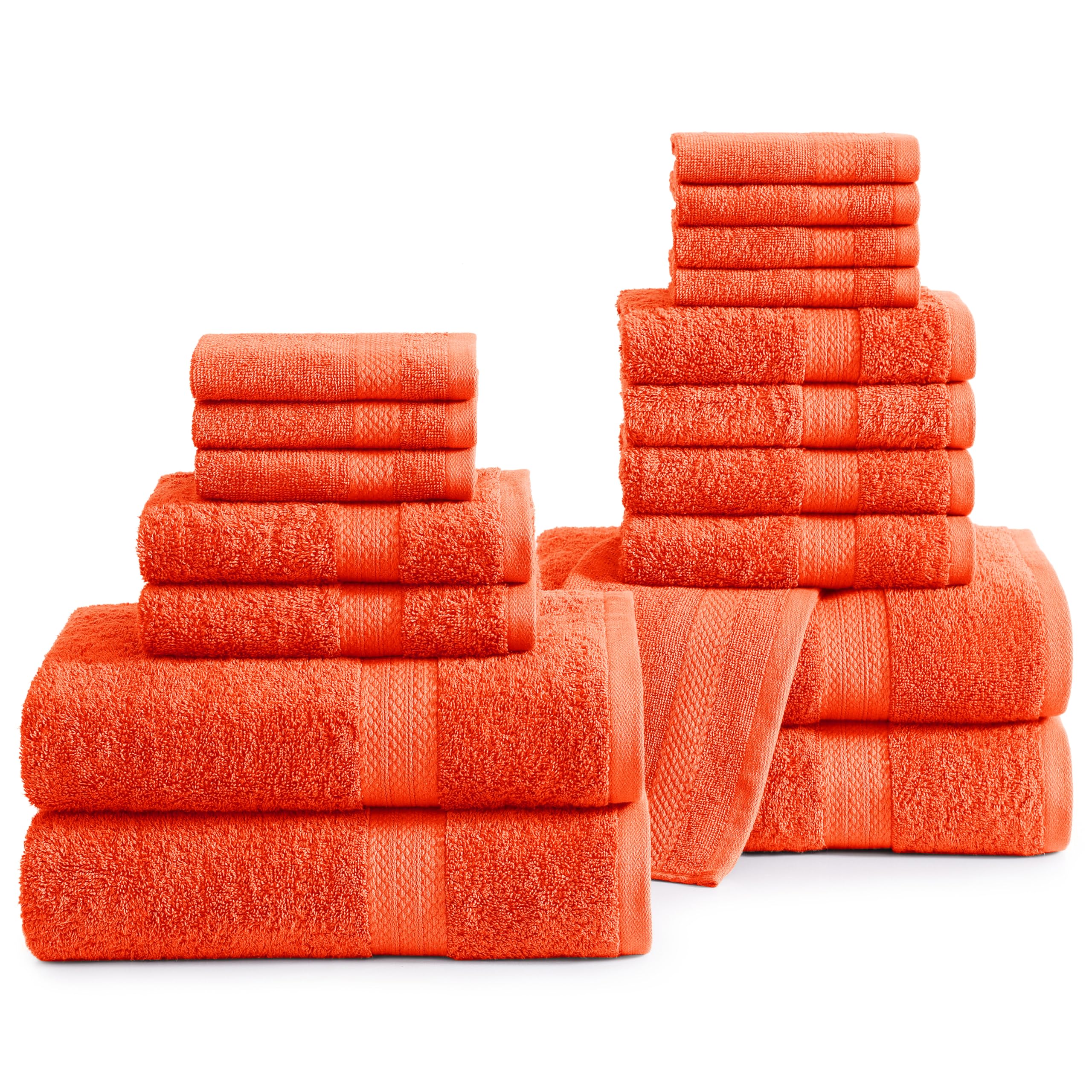 Juego De Toallas De Baño Lane Linen Tiger Lily, 18 Unidades, 100% Algodón - Venta Internacional. $1,644