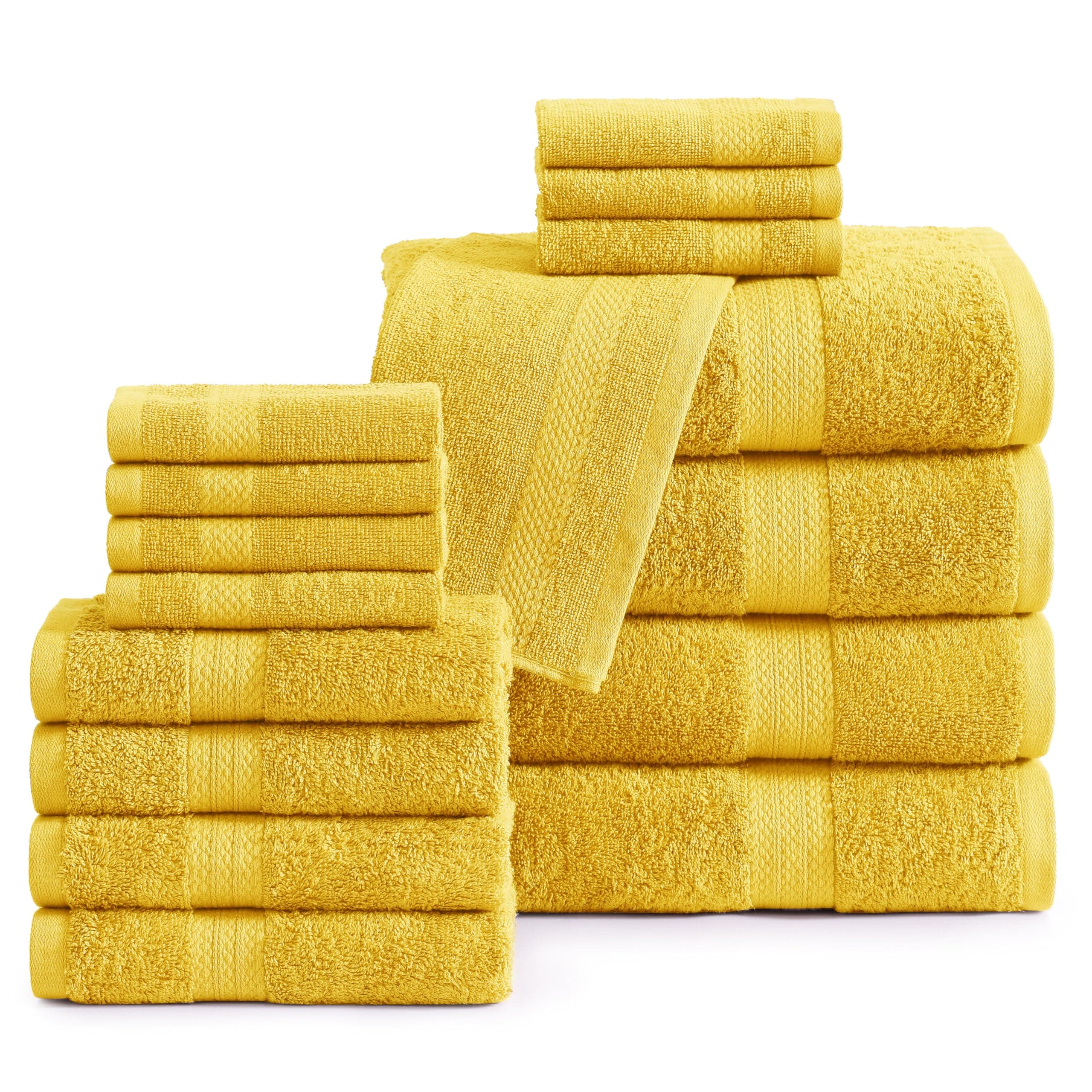 Juego De Toallas De Baño Lane Linen, 16 Unidades, 100% Algodón, 600 G/m², Absorbentes - Venta Internacional. $1,538