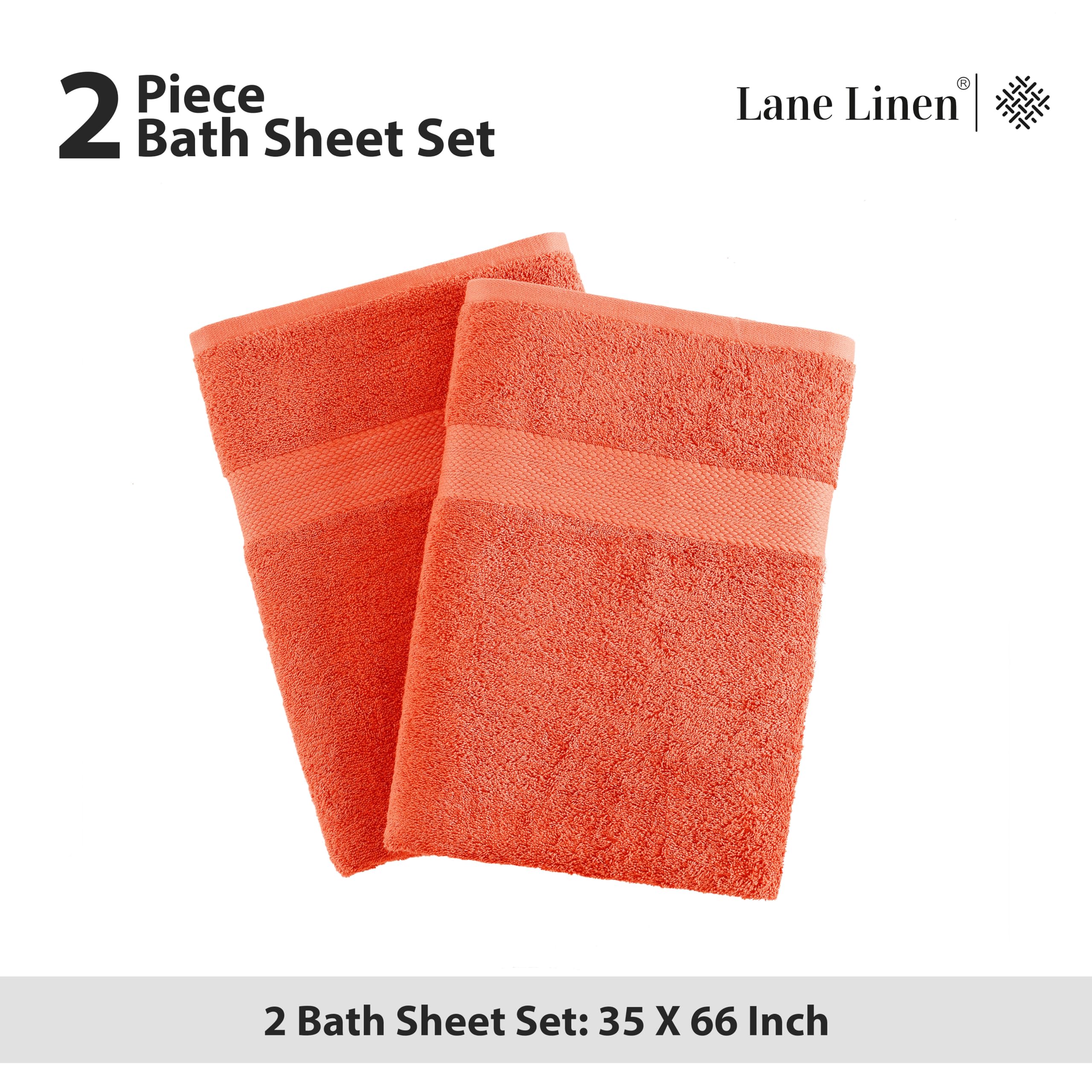 Foto 5 | Juego De Toallas De Baño Lane Linen Tiger Lily, 100% Algodón, 35 X 66 Cm, Paquete De 2 - Venta Internacional.
