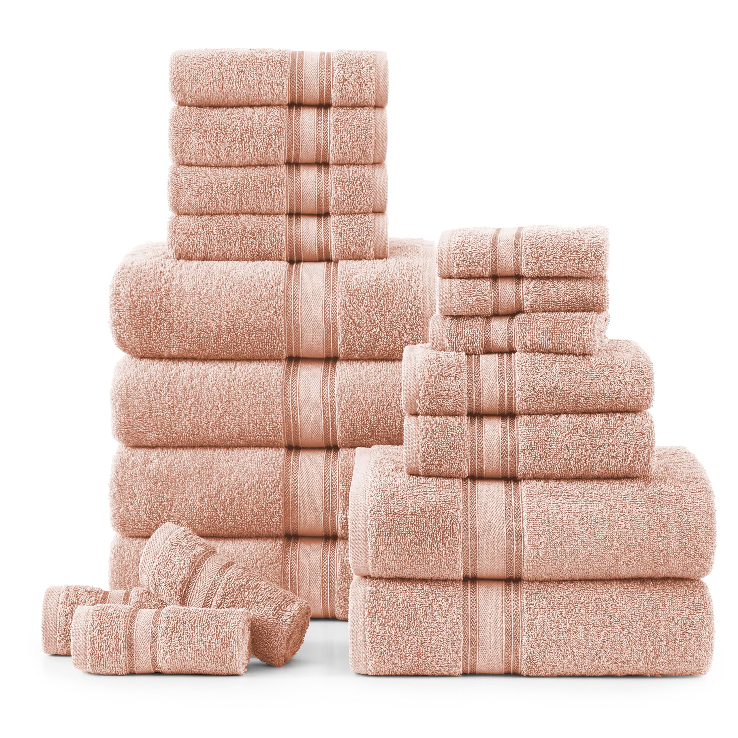 Foto 2 pulgar | Juego De Toallas Lane Linen Luxury, 100% Algodón, 18 Piezas, Pearl Blush - Venta Internacional.
