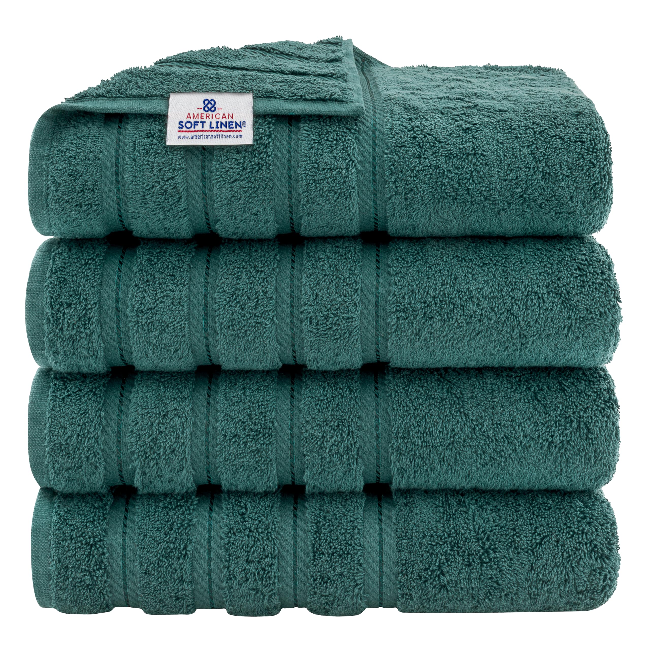 Juego De Toallas De Baño American Soft Linen Luxury, 4 Piezas, 100% Algodón - Venta Internacional.